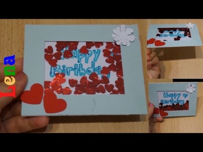 Schüttelkarte basteln zum Geburtstag ❤️ Shaker Birthday card DIY ❤️ как делать открытку ❤️ шейкер