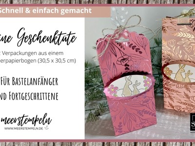 ⚓️ Geschenktüte.Geschenkverpackung - Ostern.Geburtstag - Stanze "Gewellter Anhänger" von Stampin'Up!
