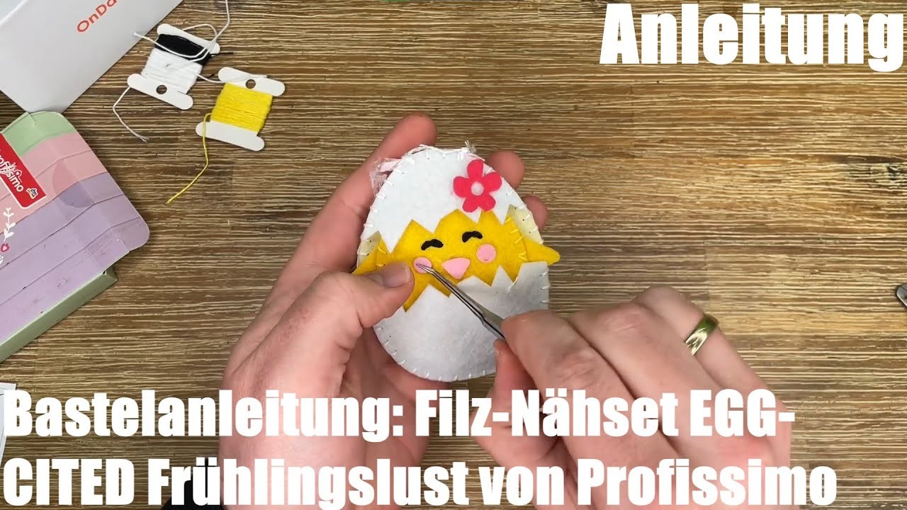 Bastelanleitung: Filz-Nähset EGG-CITED Frühlingslust von Profissimo (DM) Nähanleitung