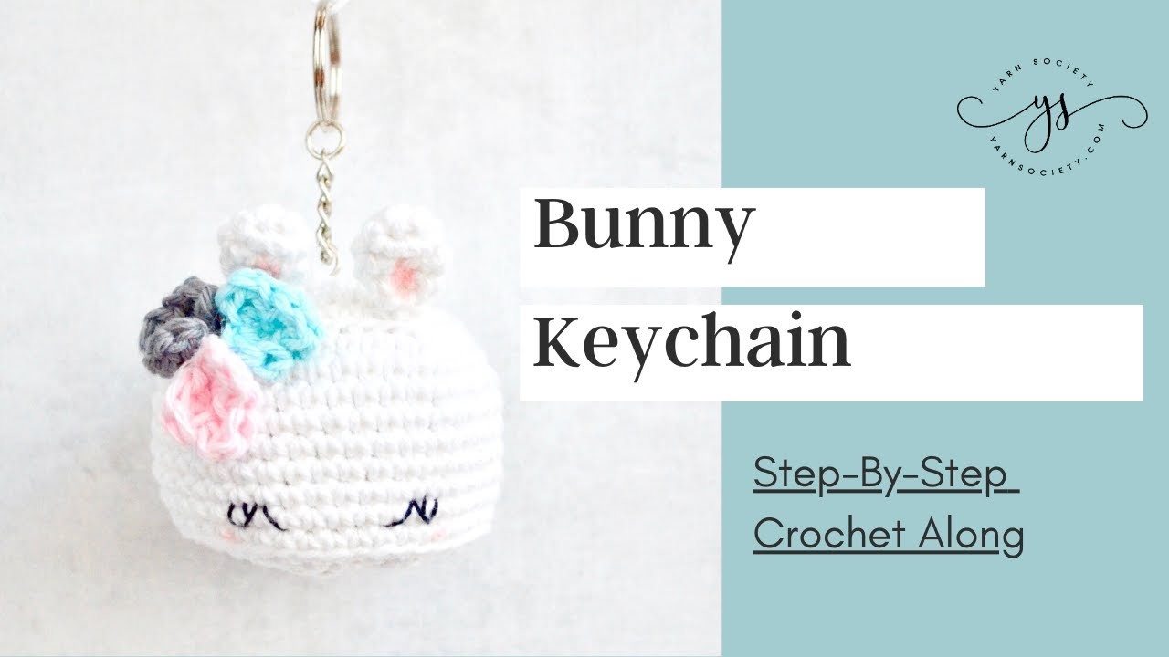 Crochet Keychain Amigurumi | Crochet Animal Tutorial For Beginners | Crochet Easter Bunny Keychain