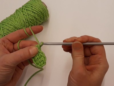 Häkel-Schule: Stäbchen als Fläche für Rechtshänder