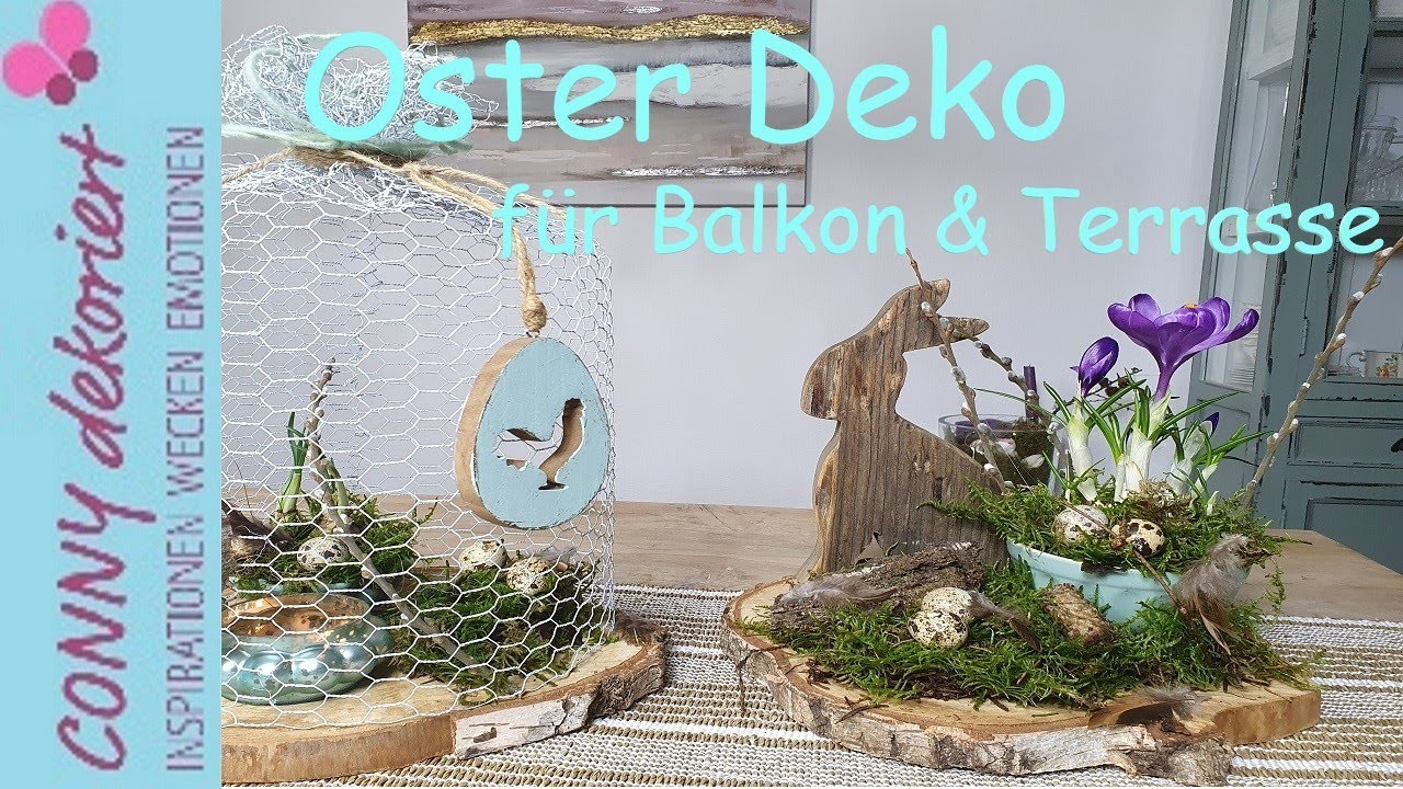 Oster Deko für Balkon und Terrasse |DIY Deko Glocke aus Hasendraht