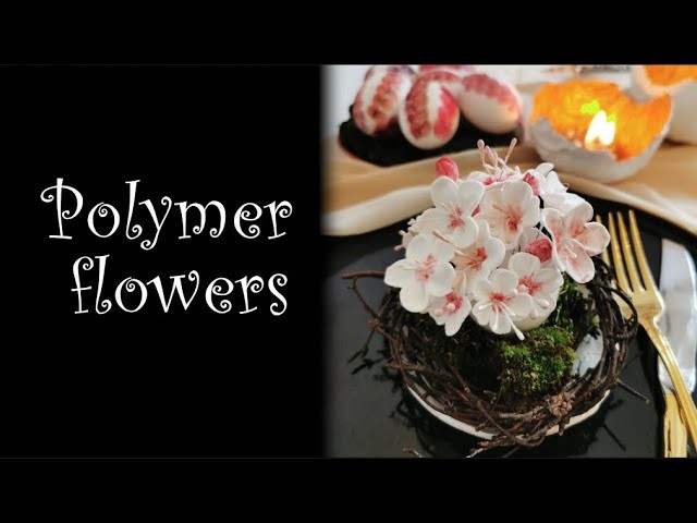 Polymer clay flowers | Handmade Easter decoration