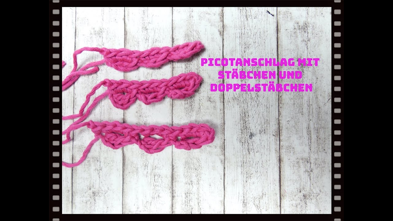 Toller und einfacher Picotanschlag mit Stäbchen und Doppelstäbchen häkeln