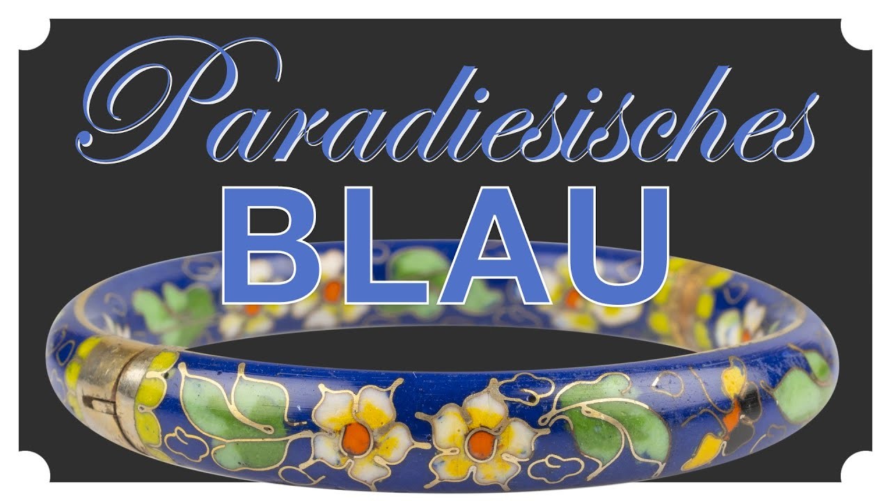 Unboxing eines Schmuckpakets mit Vintage Schmuck in Blau: Cloisonnè, Murano Glaskunst Perlen