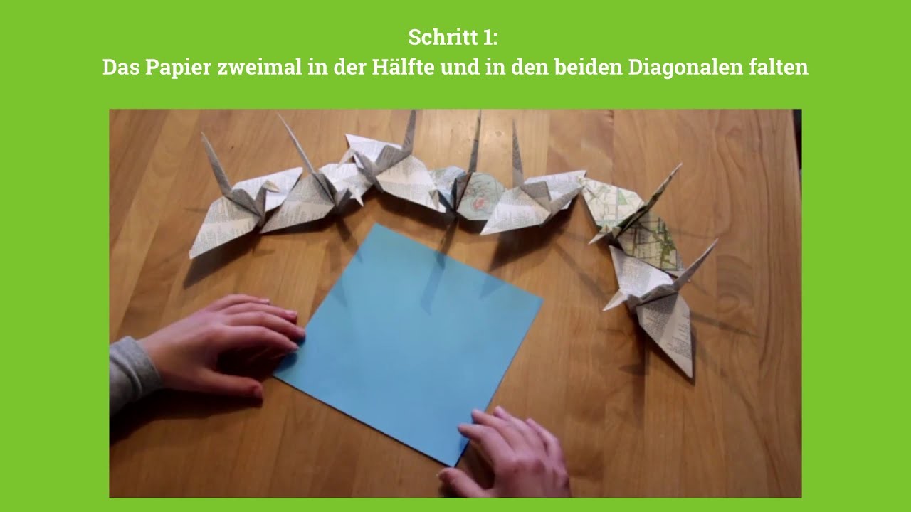 1.000 Kraniche für sichere Atommüllager - Bastelanleitung
