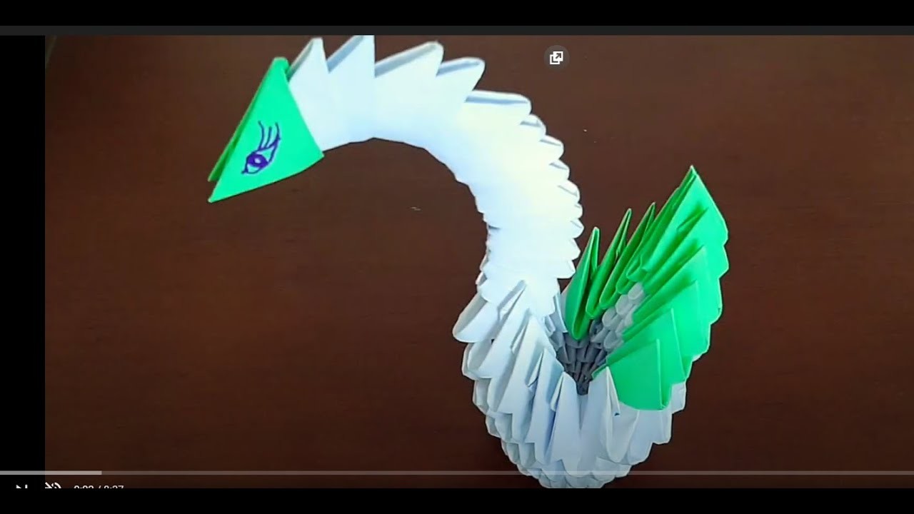 3d KUĞU  origami-☘????☘3d swan origami