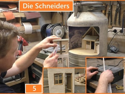 5.Wir bauen eine Milchkannenkrippe.Krippe selber bauen.Krippe bauen basteln