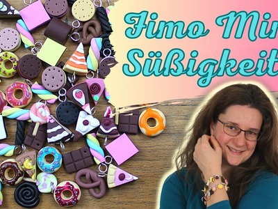 DIY FIMO Mini-Süßigkeiten [Kekse, Donuts, Torte, Lakritz, Schokolade, Brezel, Lollies, Eis, . ]