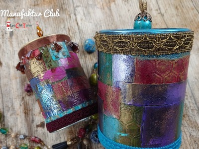 DIY:  orientalische Schmuck-.Geschenkdose aus Fake Leder