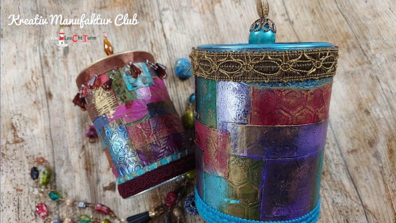 DIY:  orientalische Schmuck-.Geschenkdose aus Fake Leder