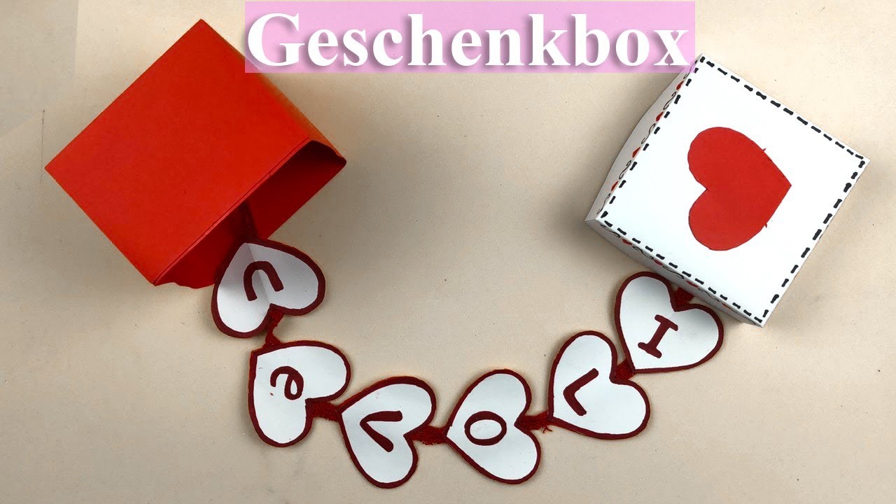 Geschenkbox selber machen - Basteln mit papier - Diy Bastelideen