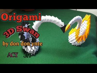 Origami 3D Swan by don don ynte