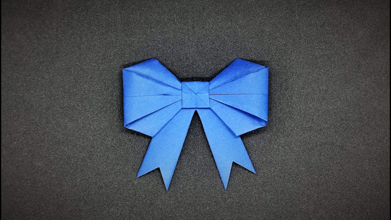 Origami Schleife basteln für Geschenke - How to fold a paper bow - DIY easy Origami