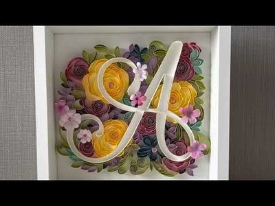 Quilling Floral design | Quilling Letter | Квиллинг буквы