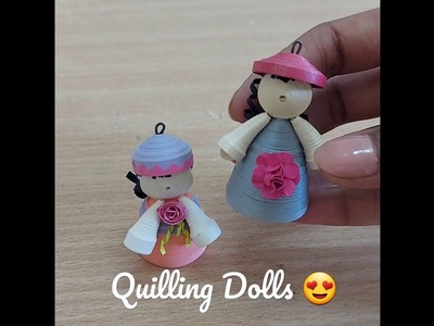 Quilling paper dolls || Handmade quilling paper dolls|| Paper dolls