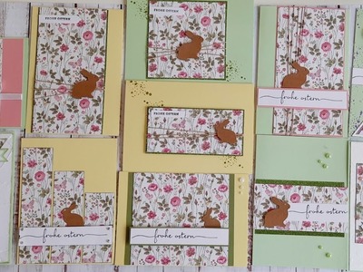 Schnelle Osterkarte, 11 Karten aus einem 12x12 Papier von Action, One Sheet Wonder, Karte basteln