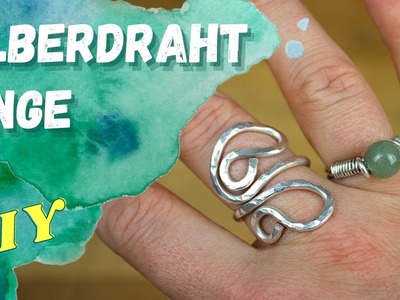 SCHNELLE Ringe aus Silberdraht | eleganter Ring mit Perle | Statement Ring