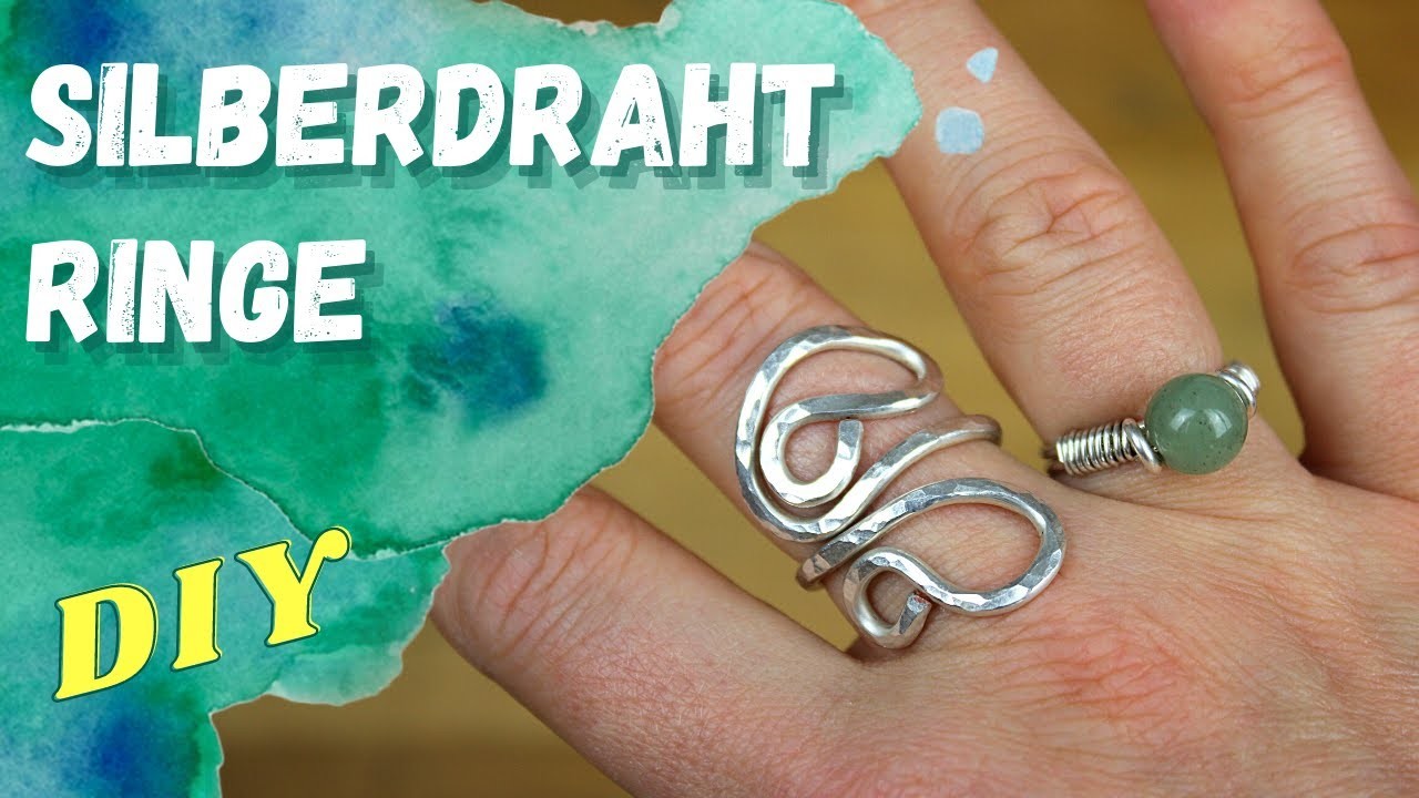SCHNELLE Ringe aus Silberdraht | eleganter Ring mit Perle | Statement Ring