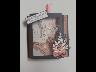 Stampin up super schöne Fenster Karte mit dem Stanzset Fabelhafte Falter