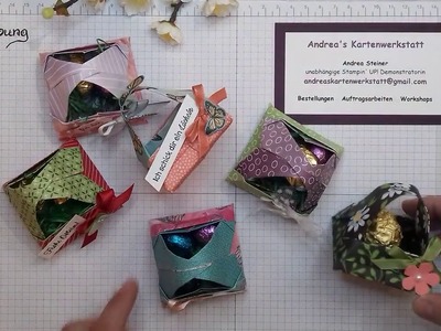 Süßes Mini-Osterkörbchen - Geschenkverpackung schnell + einfach - Schmetterlingsschmuck  Stampin´Up!