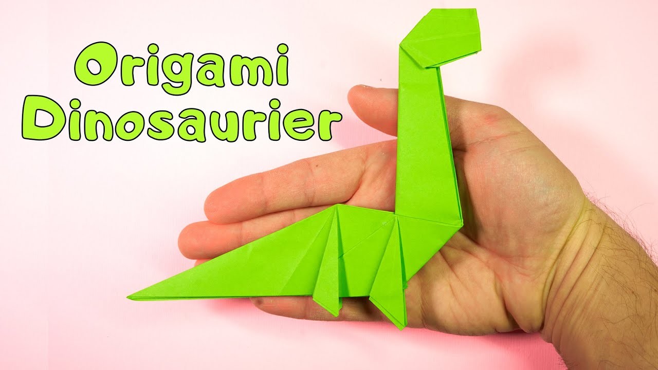 Wie man einen Origami-Dinosaurier macht. Dinosaurier BasteIn mit Papier