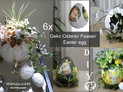 6 DIY Osterdeko: Deko Ostereier aus Toilettenpapier | Basteln mit Papier | Easter eggs DekoideenLand