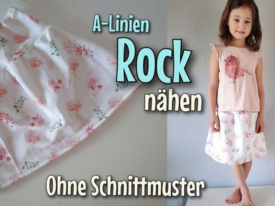 A-Linien Rock - Nähanleitung - OHNE Schnittmuster -  Nähtinchen
