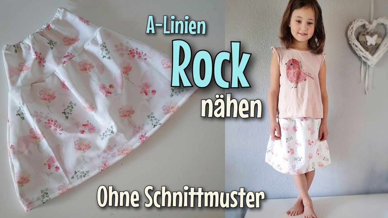 A-Linien Rock - Nähanleitung - OHNE Schnittmuster -  Nähtinchen