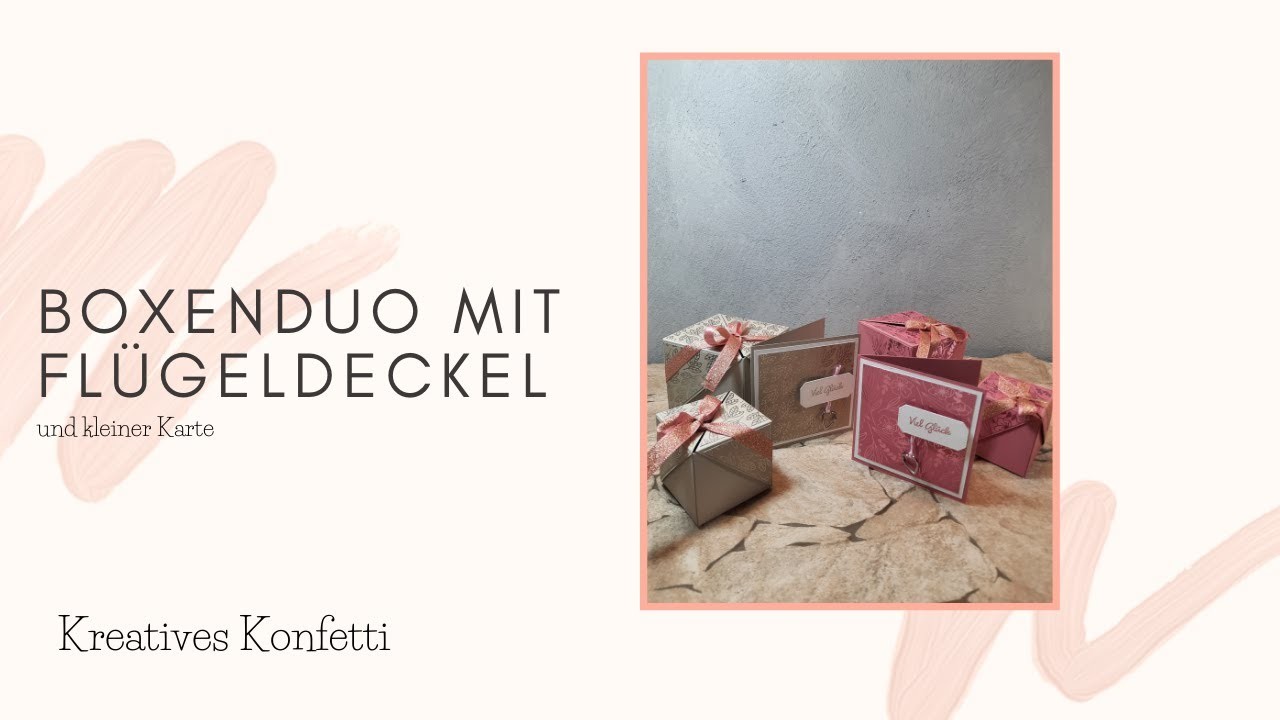 Boxenduo mit Flügeldeckel und Minikarte | Stampin' Up!