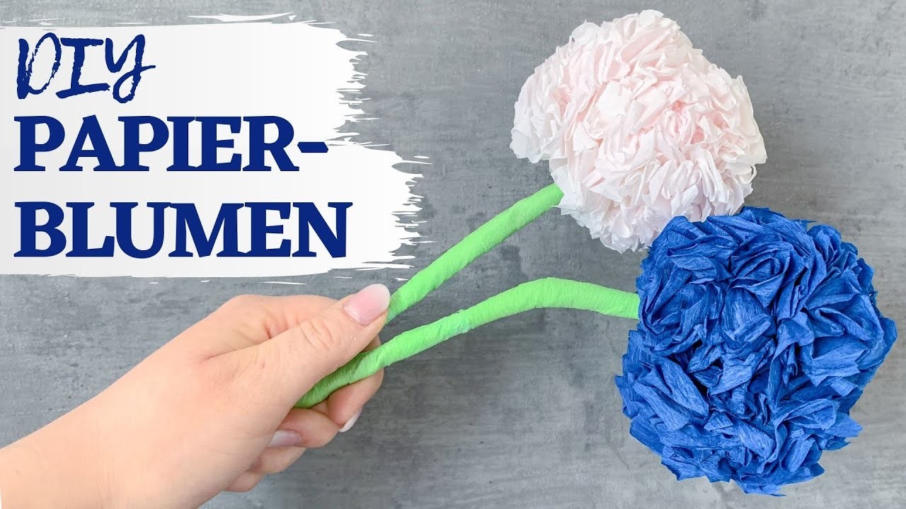 ???? DIY – Blume aus Krepppapier basteln | Basteln für MUTTERTAG