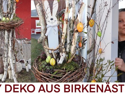 ????DIY: DEKO aus Birkenästen, Skandinavische Frühlingsdeko günstig für Eingangsbereich Osterdeko