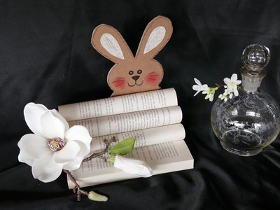 DIY Hase – DIY Osterdeko – Basteln mit Buchseiten – spring decoration – Decoración de primavera