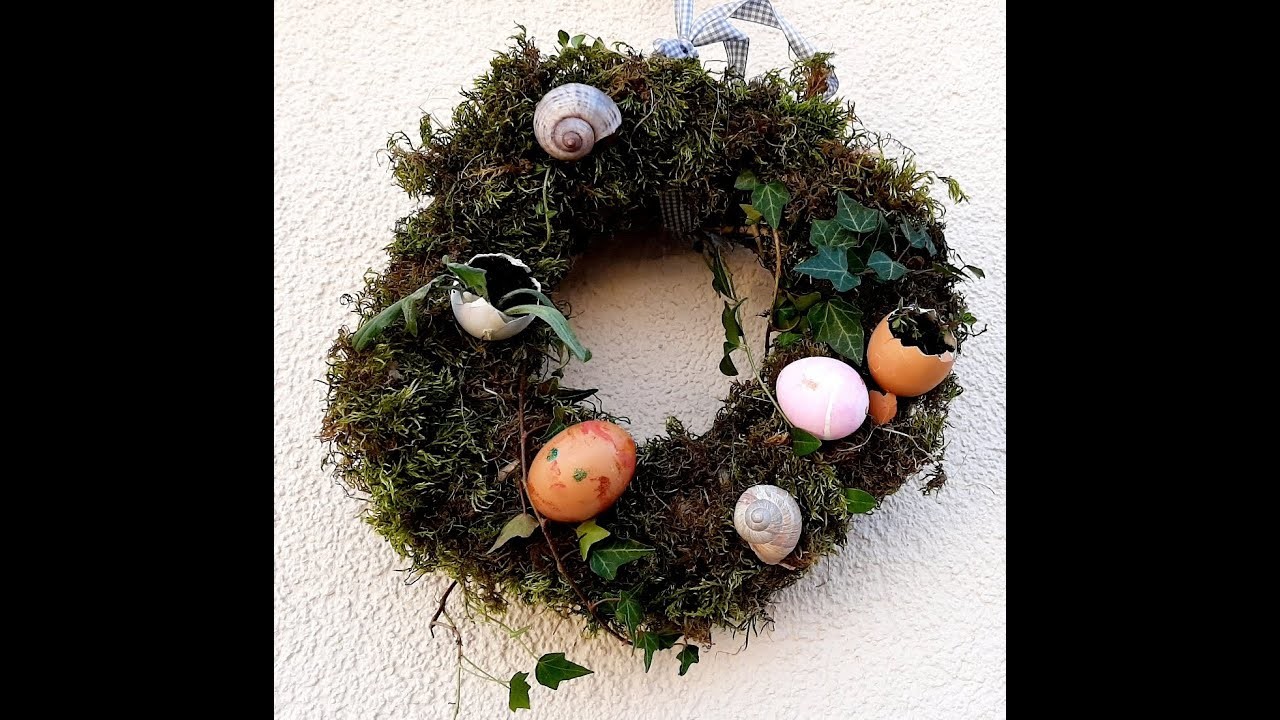 DIY Oster - Deko, Osterkranz in 10 Minuten für Ostern selbst herstellen