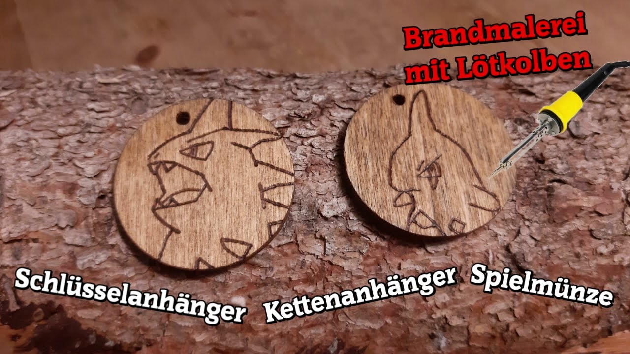 DIY Pokemon Schlüsselanhänger aus Holz | Pokemon Pyrography | Pokemon Brandmalerei Despotar