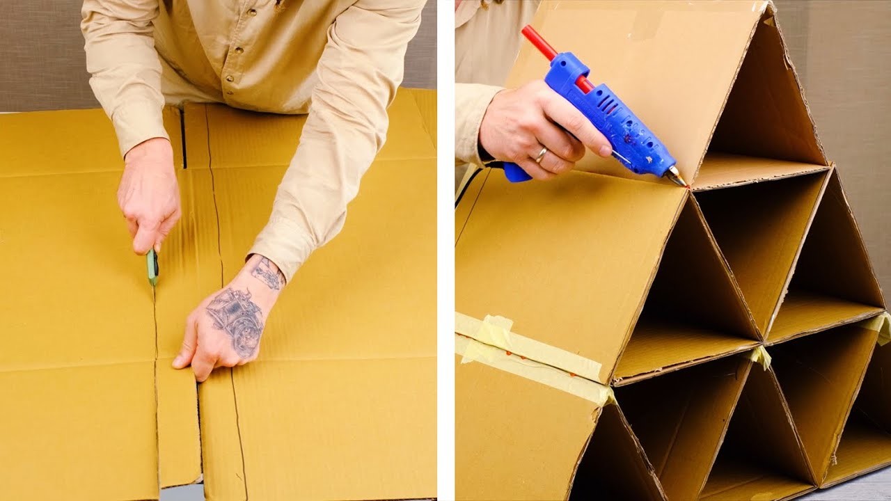 Für diese GENIALE DIY Idee brauchst du nicht mehr als Karton und Kleber!