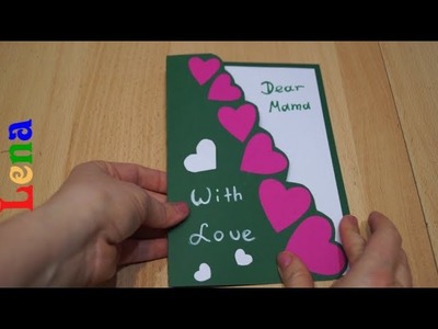 Karte zum Muttertag basteln ???? Easy and beautiful card for mother's day ???? สอนทำการ์ด วันแม่สวยๆ