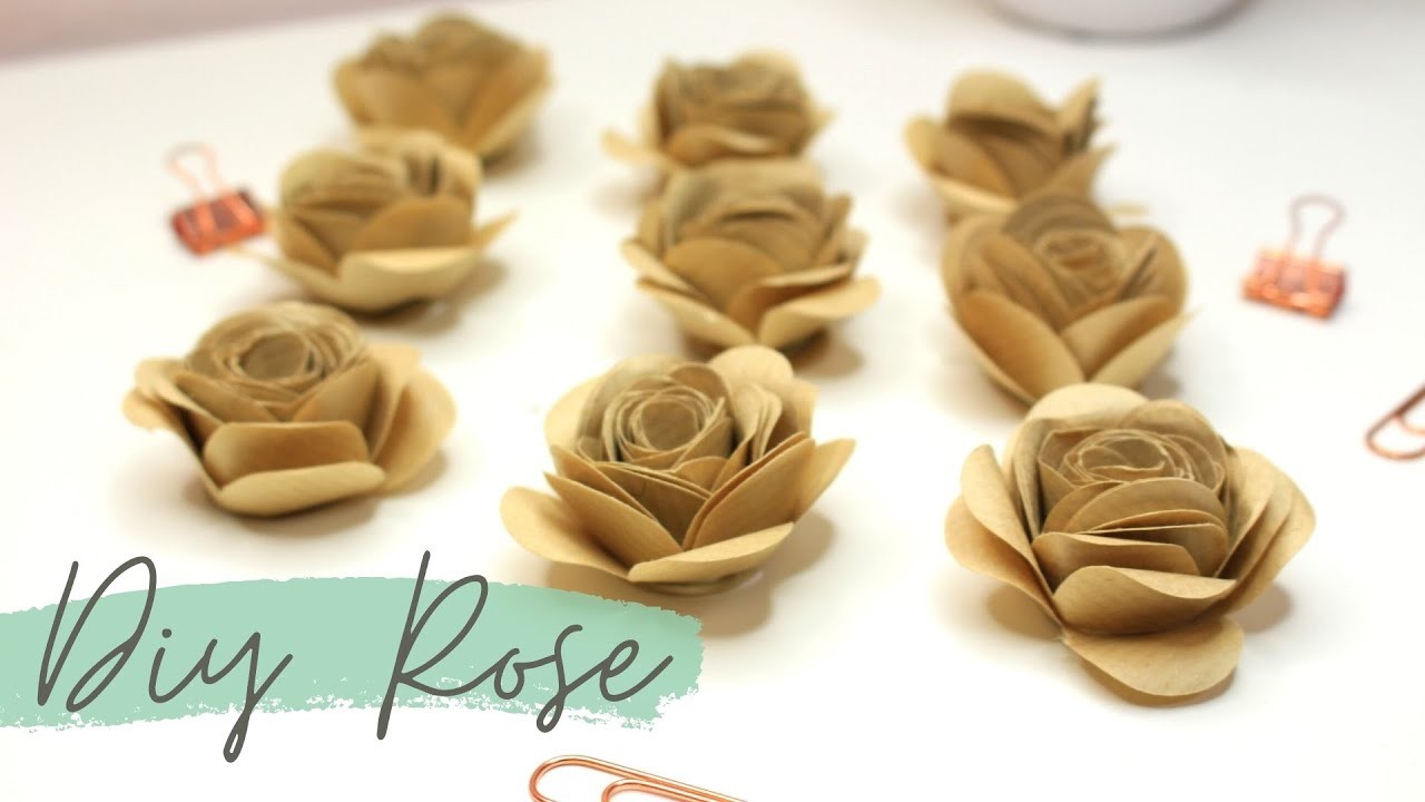 Papierblumen ganz einfach selber basteln   Rose aus Papier