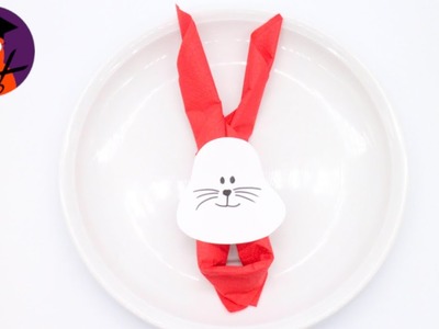 Servietten falten Osterhase DIY Deko Hase für Ostern, Geburtstag & Muttertag #wplus.tv