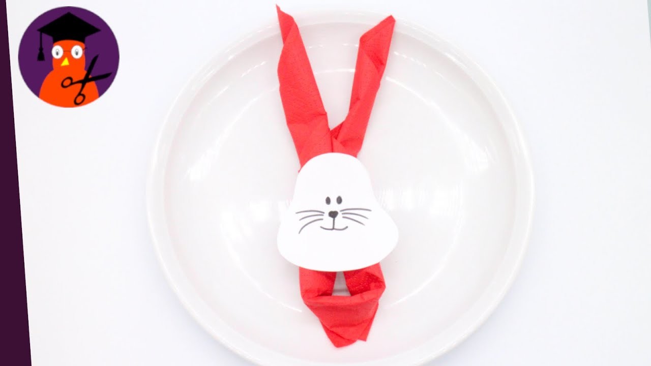 Servietten falten Osterhase DIY Deko Hase für Ostern, Geburtstag & Muttertag #wplus.tv