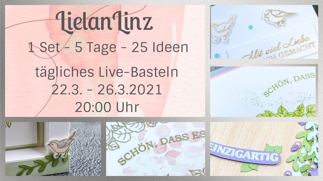 1 Set - 5 Tage - 25 Ideen Tag 3 - Live Basteln &quot;Schön Schwungvoll&quot; | Stampin&#039; Up!