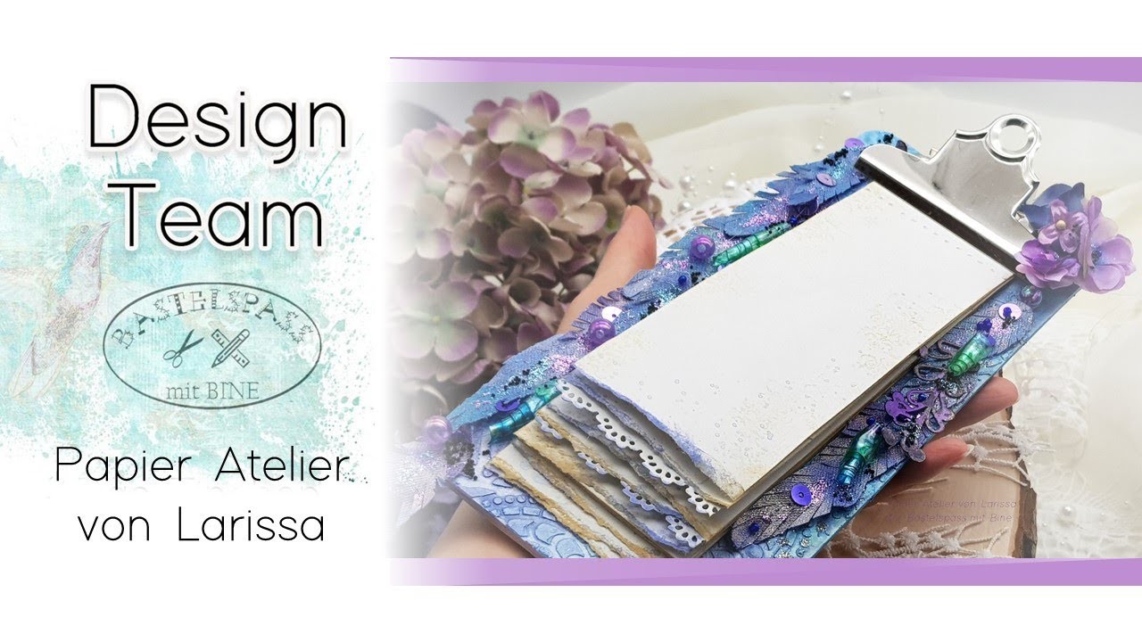 #BastelspaßmitBine DT- Beitrag. März - Mixed Media Klemmbrett in Boho Style