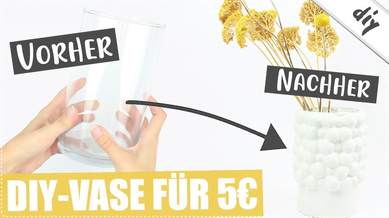 DIY Deko-Vase in Kugeloptik für nur 5€ selber basteln!