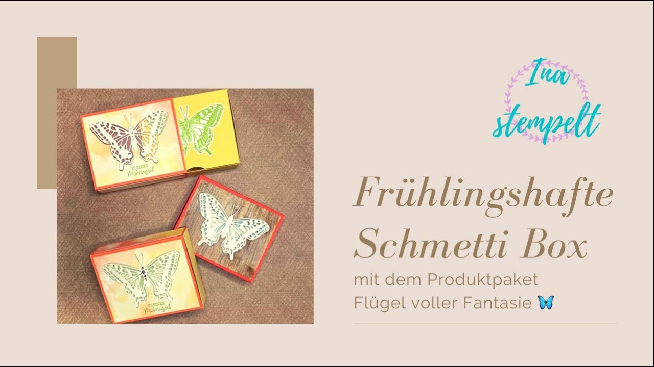 Frühlingshafte Schmetterlingsbox