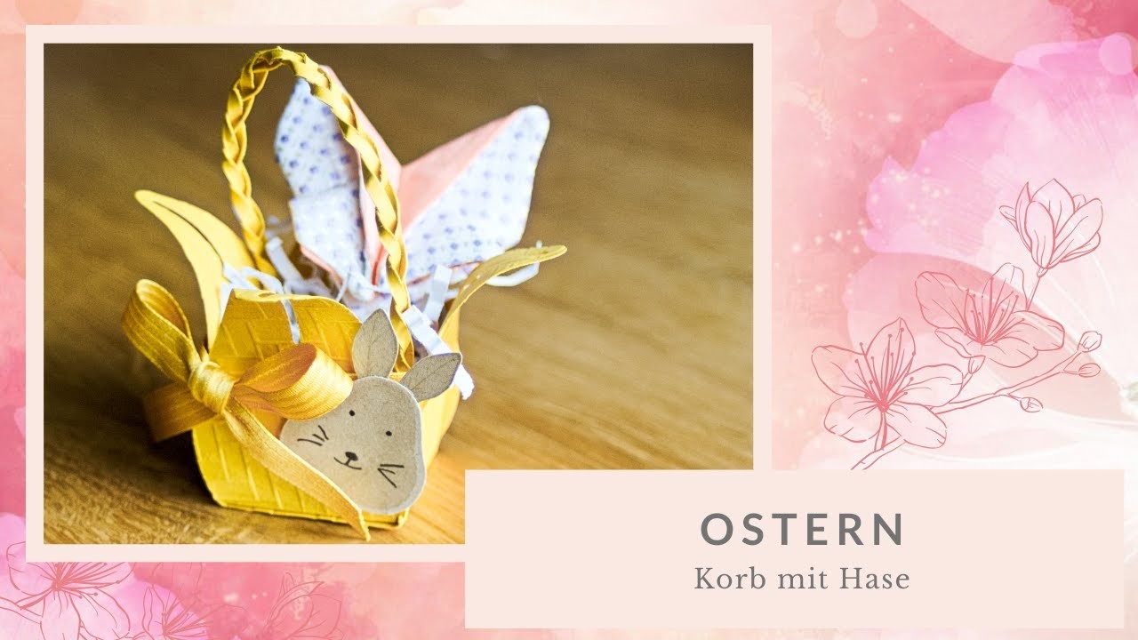 Hase auf Osterkorb Tulpe Mini Zierschachtel Stampin' Up! Ostern DIY Deko Erdbeere Beerenstark