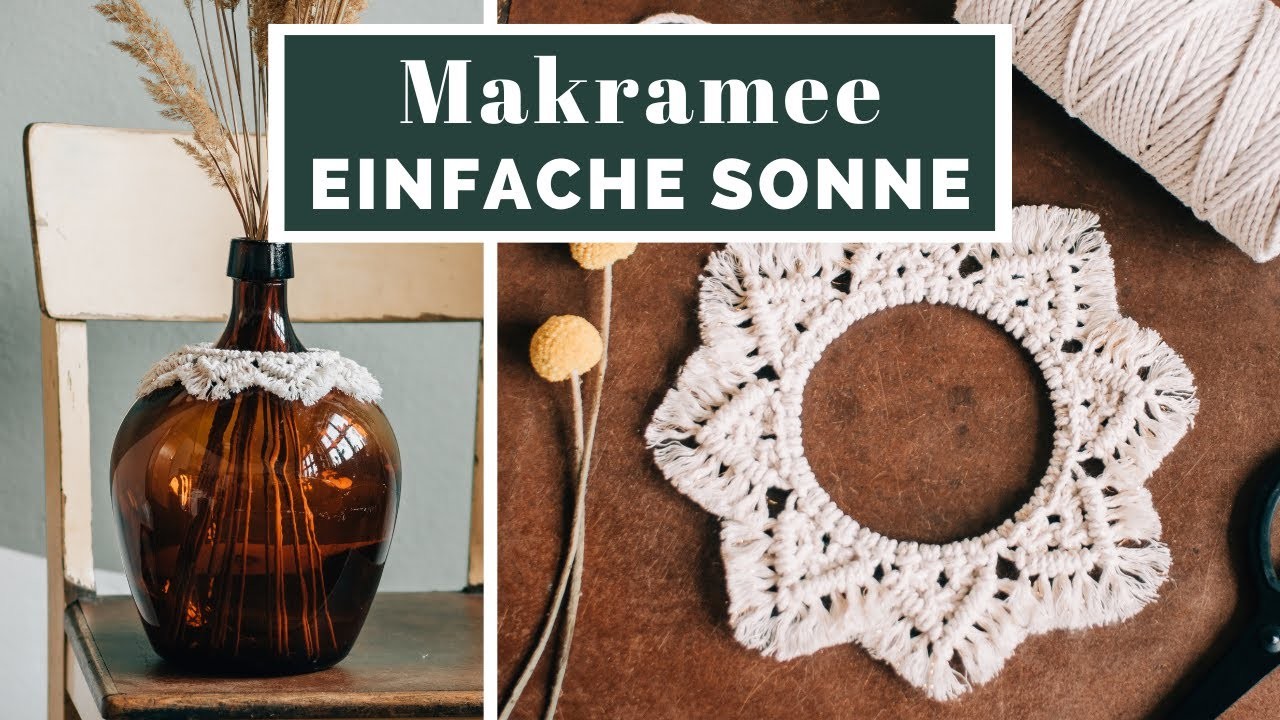 Makramee Sonne Mandala | MAKRAMEE DIY TUTORIAL | muckout.de – Bastel-Sets & DIY-Anleitungen