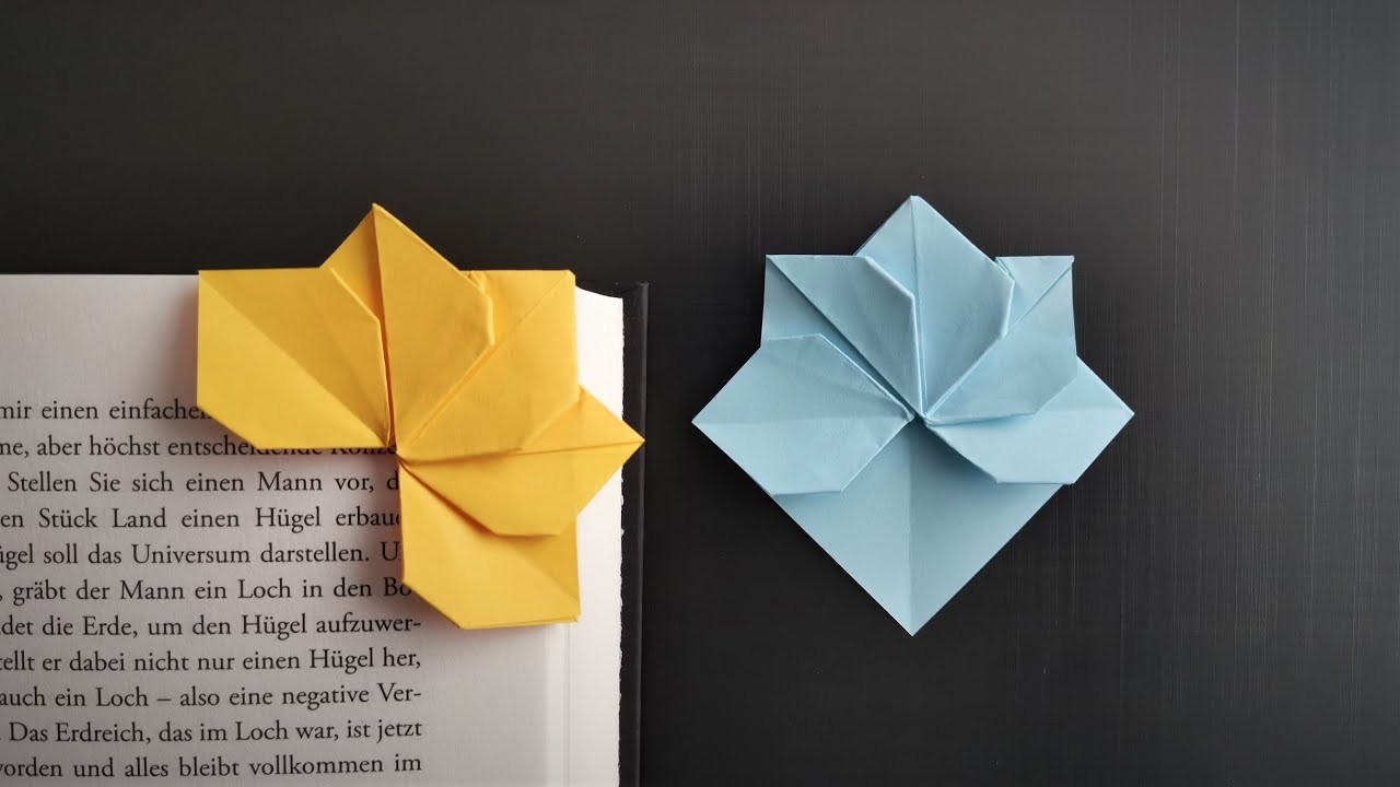 Origami Blumen Lesezeichen - Beautiful Flower Bookmark DIY Tutorial - Bookmark Corner
