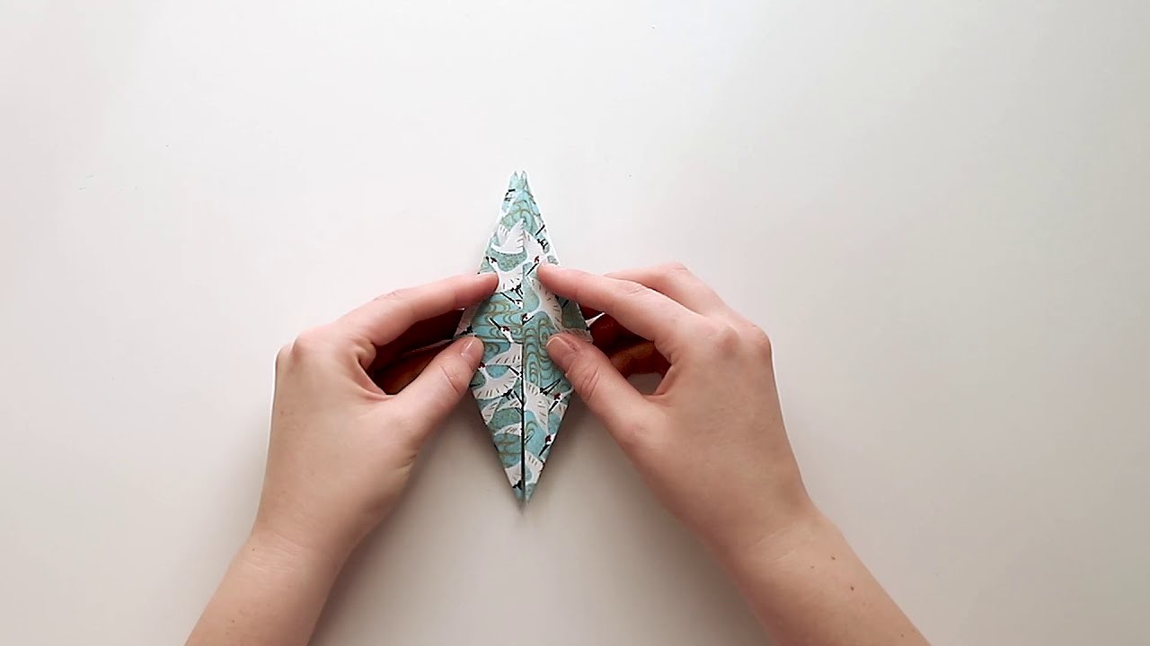 Origami Kranich falten - Tutorial - Faltanleitung