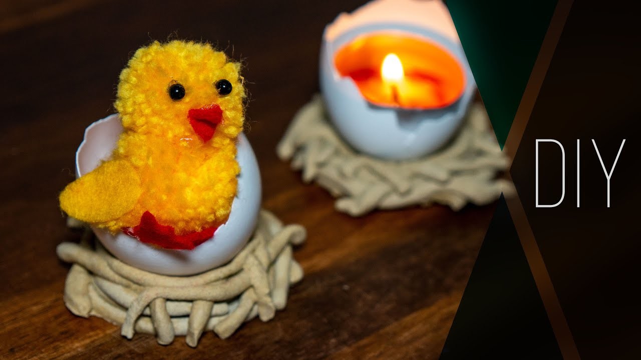 Osterdeko basteln mit Kindern I Osternest mit Küken basteln I DIY