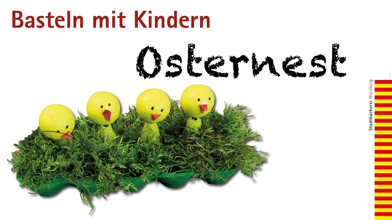 Osternest aus Eierschachtel - Basteln mit Kindern